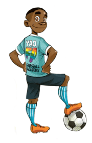 Kinderbuch-Held Yao aus der Buchreihe Fußball Academy