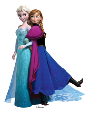 Die Kinderbuch-Heldinnen Anna und Elsa aus Disney: Die Eiskönigin