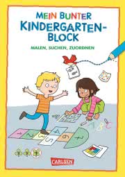 Rätseln für Kita-Kinder Mein bunter Kindergarten-Block malen suchen zuordnen ab 4 Jahren