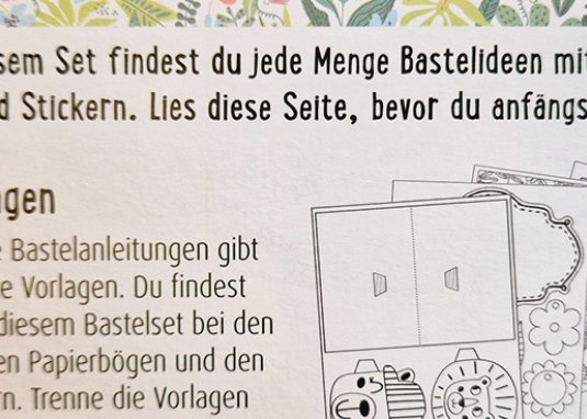 Sticker-Bastelset Glitzer-Tiere Bastelspaß für Kinder ab 5 Jahren